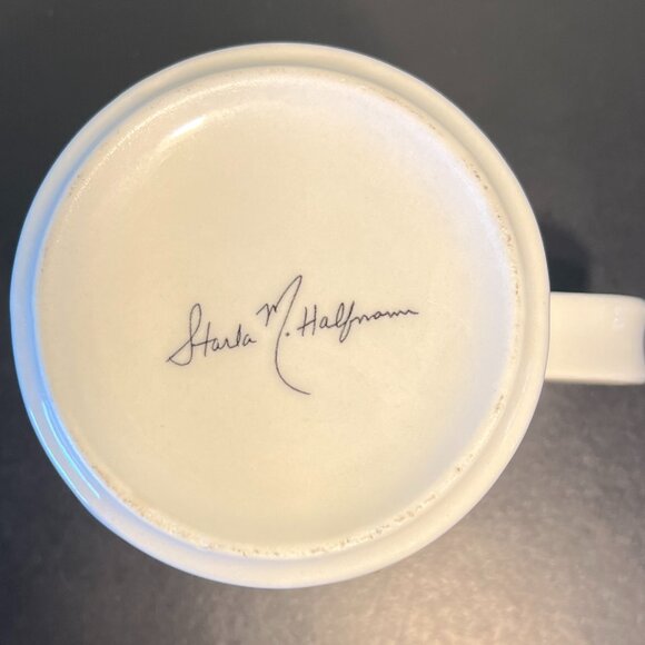 Anthropologie STARLA M HALFMANN  Letter “J”  Initial Monogram Mug Petal Palette - Picture 15 of 15